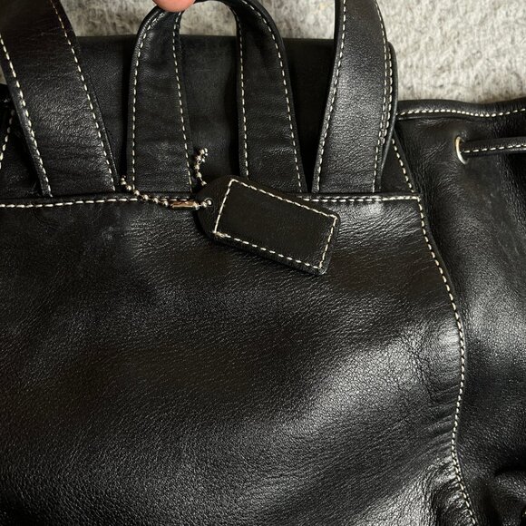 Vintage Coach Legacy Mini Black Backpack Bag #9569 - Picture 10 of 12